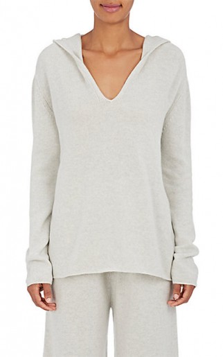 BARNEYS NEW YORK Hooded Cashmere Sweater ~ chic casual sweaters ~ knitwear