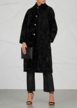LANVIN Black chenille coat ~ chic coats