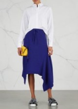 MARQUES’ALMEIDA Blue asymmetric-hem wool skirt