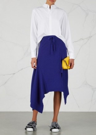 MARQUES’ALMEIDA Blue asymmetric-hem wool skirt - flipped