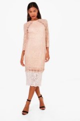 boohoo Boutique Kiki Contrast Lace Midi Dress