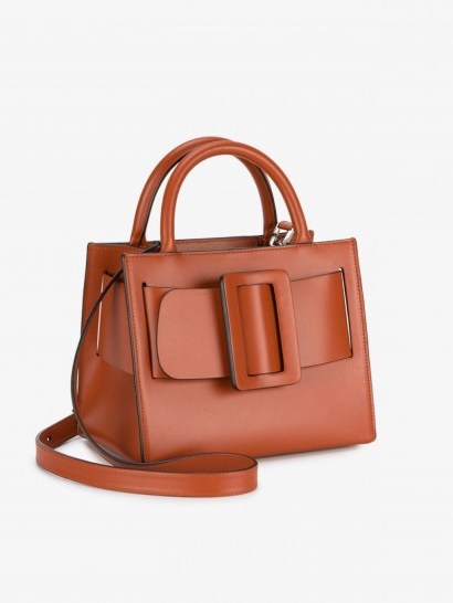 Boyy Orange Bobby 23 Shoulder Bag / square leather handbags / top handle bags - flipped