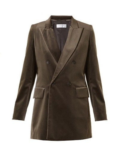 MAX MARA Brera jacket | grey velvet jackets - flipped