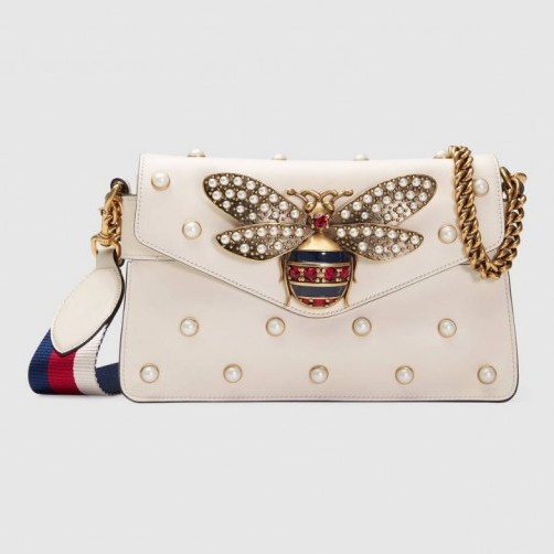GUCCI Broadway leather clutch - flipped