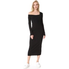 Chrissy Teigen black one shoulder dress worn in Venice, A.L.C. Brynn Dress, 5 August 2017. Celebrity dresses | fashion
