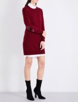 BURBERRY Alewater wool dress – burgundy knitted dresses – red knitwear