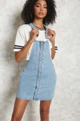 Forever 21 Button-Up Denim Overall Dress