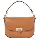 Aspinal of London Letterbox Leather Slouchy Saddle Bag, Tan