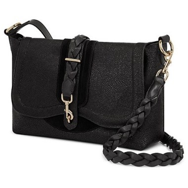 Hill and Friends Lucky Leather Shoulder Bag, Liquorice Black - flipped