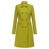 Hobbs Jasmin Wool Coat, Acacia Green – double breasted tailored coats