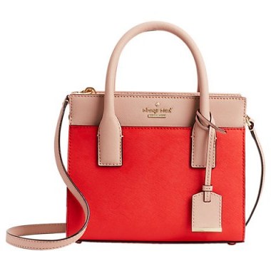kate spade new york Cameron Street Mini Candace Leather Satchel, Prickly Pear - flipped