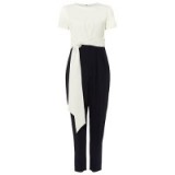 Phase Eight Bronwyn Jumpsuit, Navy/Ivory