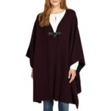 Phase Eight Brooklyn Buckle Jacquard Wrap, Merlot/Black – dark red wraps/capes #2