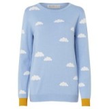 Sugarhill Boutique Rita Cloud Intarsia Jumper, Sky Blue/Multi / jumpers / knitwear
