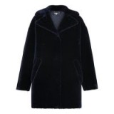 Whistles Yara Faux Fur Coat – navy winter coats