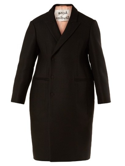 ACNE STUDIOS Caith double-breasted twill coat ~ structured coats - flipped