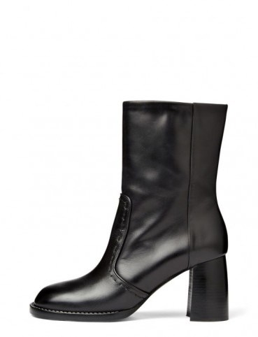 JOSEPH Calf Leather Templer Boots / block heel ankle boot - flipped