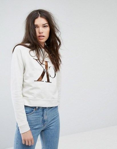 Calvin Klein Jeans Logo Sweatshirt | sweatshirts | casual tops - flipped