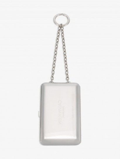 Calvin Klein 205W39nyc Small Box Bag ~ silver metallic bags - flipped