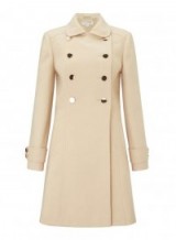 Miss Selfridge Camel Double Breasted Coat ~ peter pan collar coats