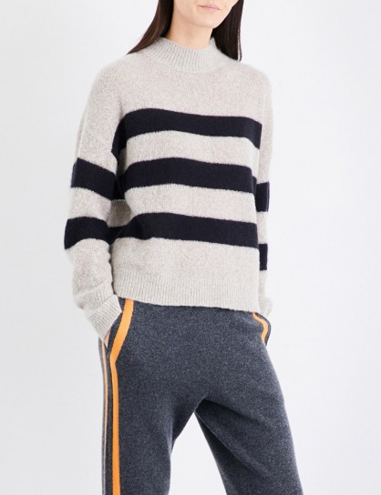 360 CASHMERE Christean striped cashmere jumper | high neck jumpers | knitwear