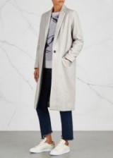 SAMSØE & SAMSØE Cava grey wool blend coat