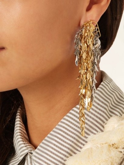 LOEWE Chain-drop earring ~ single statement drop earrings - flipped