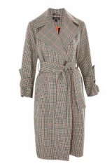 Topshop Check Belted Trench Coat | stylish autumn/winter coats