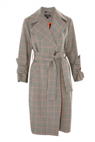 Topshop Check Belted Trench Coat | stylish autumn/winter coats