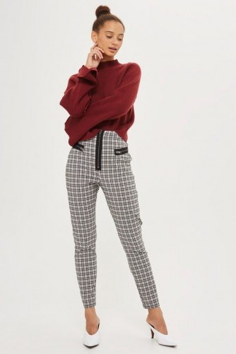 Topshop Check Cigarette Trousers - flipped