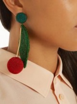 REBECCA DE RAVENEL Cherry Oh Baby drop earrings