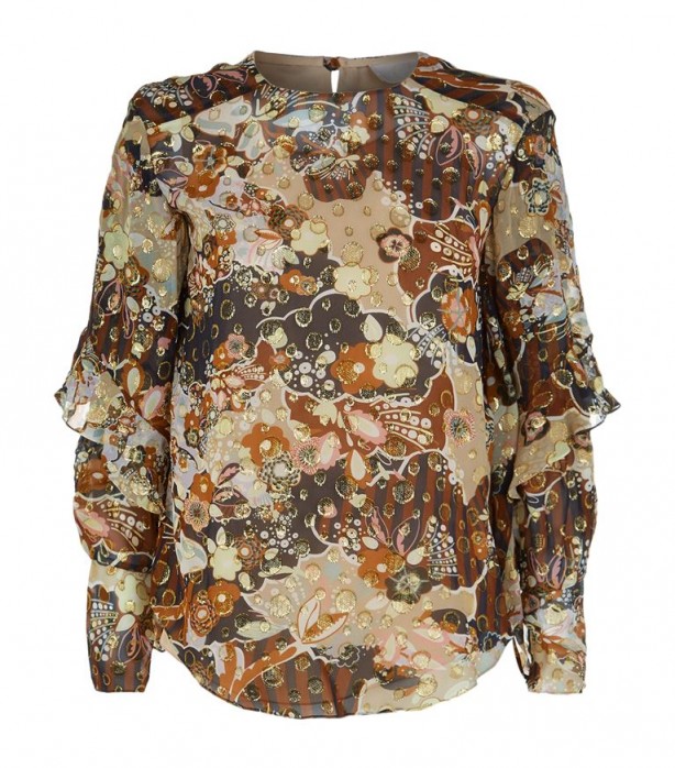 Chloé Deco Cloud Print Top – mixed prints – printed blouses
