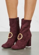 NEOUS Cigar burgundy suede ankle boots