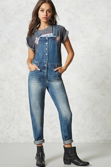 Forever 21 Contemporary Denim Dungaree | dungarees | overalls - flipped