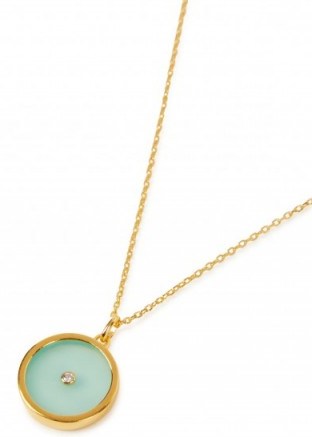 LOLA ROSE Curio 18kt gold vermeil turquoise necklace - flipped