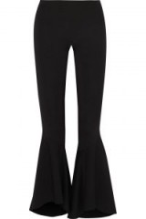 W118 BY WALTER BAKER Dana cropped stretch-ponte flared pants | black kick flare trousers