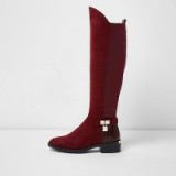 River Island Dark red over-the-knee boots – winter footwear – autumn colours
