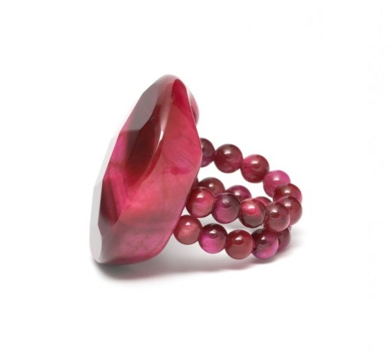 LOLA ROSE Denice Ring ~ pink cocktail rings ~ semi-precious stone statement jewellery - flipped