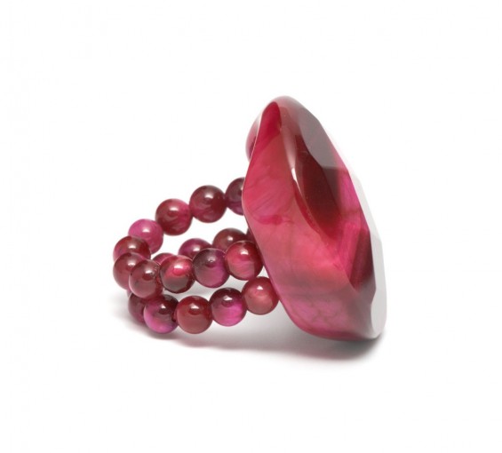 LOLA ROSE Denice Ring ~ pink cocktail rings ~ semi-precious stone statement jewellery
