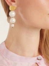 LIZZIE FORTUNATO Dew Drop earrings ~ statement pearl jewellery