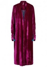 FREE PEOPLE Dhalia fuchsia velvet coat ~ pink coats