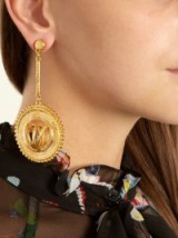 EMILIA WICKSTEAD Diane gold-plated disc-drop earrings