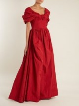 BROCK COLLECTION Dionne off-the-shoulder taffeta gown ~ red event gowns