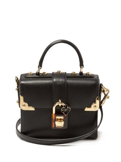 DOLCE & GABBANA Dolce Soft grained-leather bag ~ chic top handle bags ~ beautiful Italian accessories - flipped