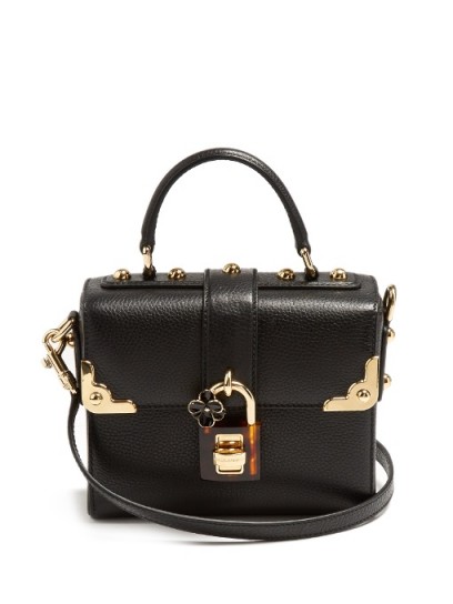 DOLCE & GABBANA Dolce Soft grained-leather bag ~ chic top handle bags ~ beautiful Italian accessories