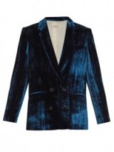 MASSCOB Double-breasted velvet blazer | luxe jackets | midnight-blue blazers #2