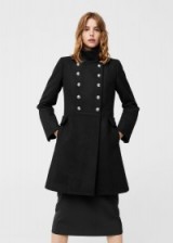 Mango Double-breasted wool coat MURIEL ~ military style black coats