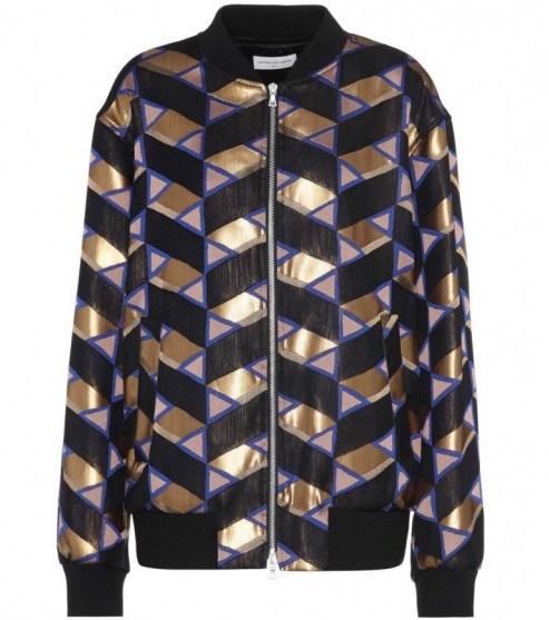 DRIES VAN NOTEN Printed bomber jacket ~ casual luxe jackets - flipped