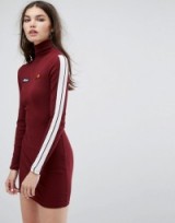 Ellesse Long Sleeve Bodycon Dress With High Neck In Rib #2