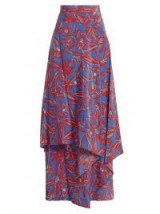 DIANE VON FURSTENBERG Elsden-print silk-crepe maxi skirt ~ layered skirts